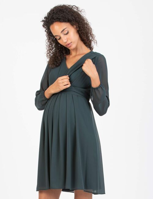 SARA - maternity dress VERDE - MATERNITY