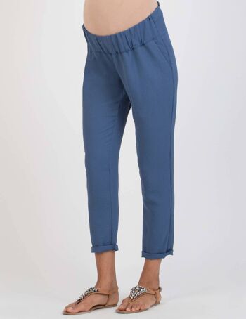 SILVIA F - BLEU Pantalon de grossesse 2