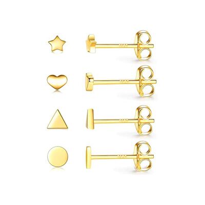 Stud Earrings | 18k Gold Plated - Hearts