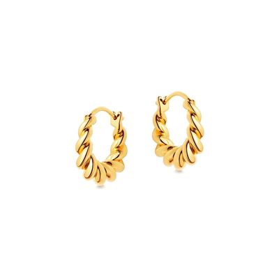 Creoles TWIST | 18k gold plated