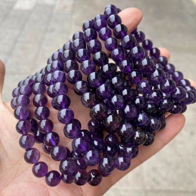 pulsera de cristal AMATISTA | pulsera de poder | púrpura