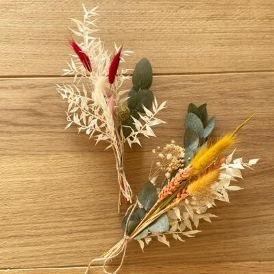 Mini bouquets of dried flowers - colorful