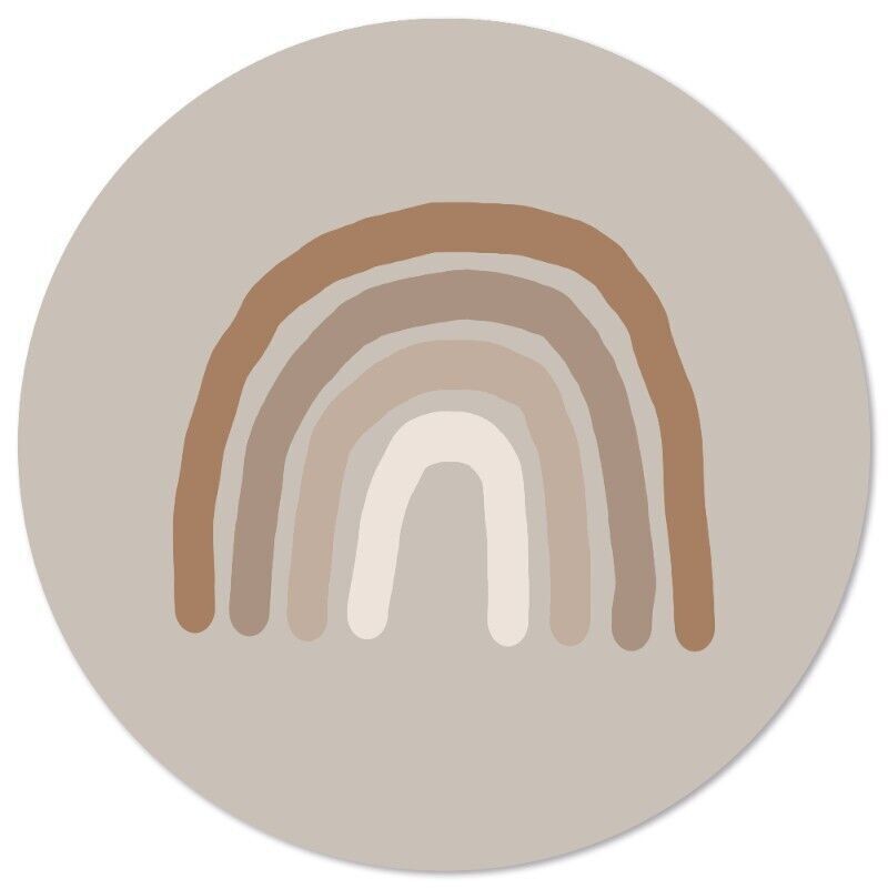 Cerchio da parete per bambini arcobaleno beige - 40 cm