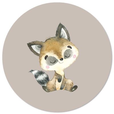 Wall circle kids raccoon - 40 cm