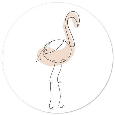 Muurcirkel kids flamingo - 40 cm