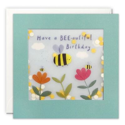 Bee-autiful Birthday Paper Shakies Card