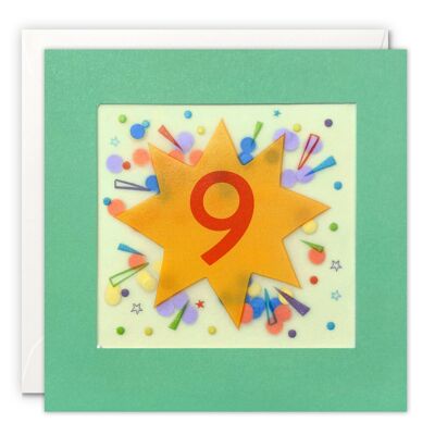 Age 9 Star Paper Shakies Card