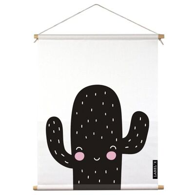 Affiche textile enfants cactus