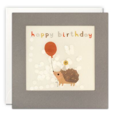 Happy Birthday Hedgehog Paper Shakies Card