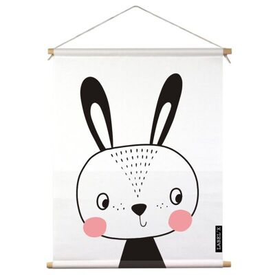 Textile poster kids rabbit