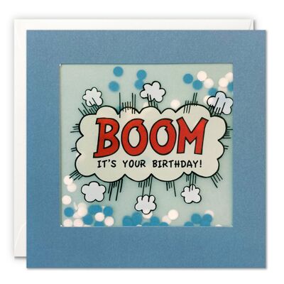 Boom Birthday Kapow Paper Shakies Card