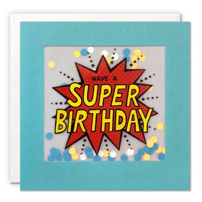 Super Birthday Kapow Paper Shakies Card