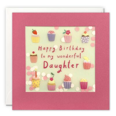 Daughter Cupcakes Paper Shakies Card