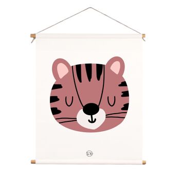 Affiche textile enfant tigre