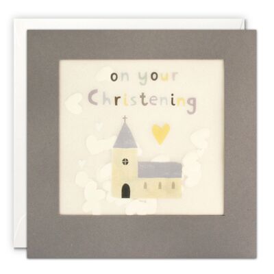 Christening Church Paper Shakies Card