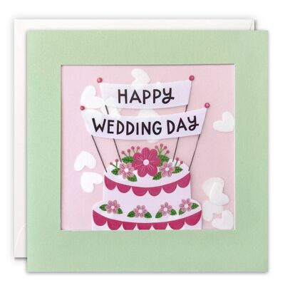 Happy Wedding Day Cake Paper Shakies Card