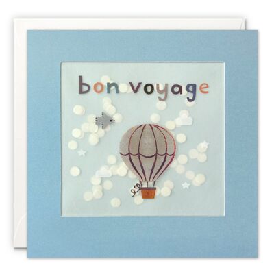 Bon Voyage Balloon Paper Shakies Card