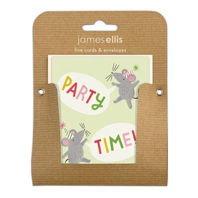 Mice Party Invitation pk of 5 cards