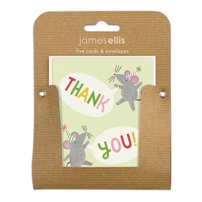 Thank You Mice pk of 5 cards