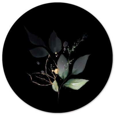 Muurcirkel flower glow - Ø 40 cm - Forex