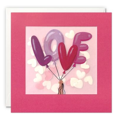 Love Balloons Paper Shakies Card