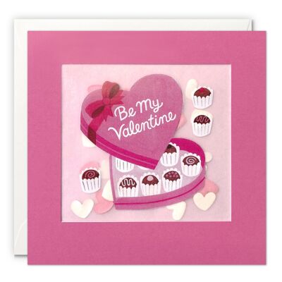 Be my Valentine Chocolates Paper Shakies Card