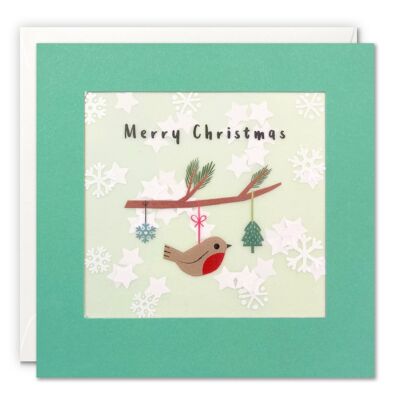 Robin Decoration Christmas Paper Shakies Card
