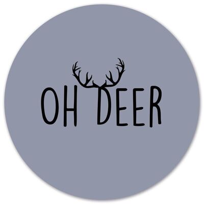 Muurcirkel oh deer - Ø 40 cm - Forex