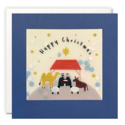 Christmas Nativity Paper Shakies Card