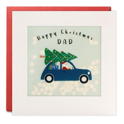 Dad Car Christmas Paper Shakies Card