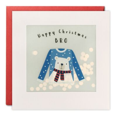 Bro Jumper Christmas Paper Shakies Card