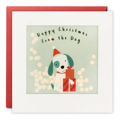 From the Dog Christmas Paper Shakies Card
