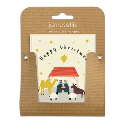 Christmas Nativity pk of 5 cards