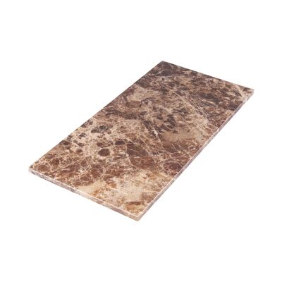 Marble tray rectangle L brown marble 40x20cm