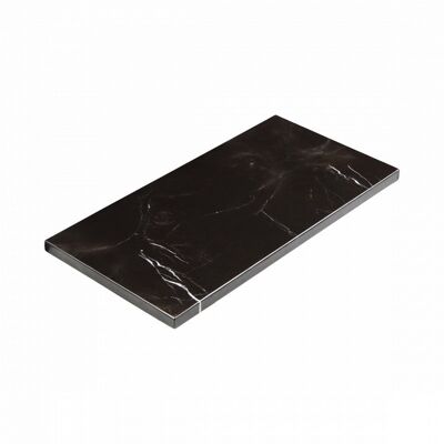 Marble tray rectangle M black marble 15x30cm