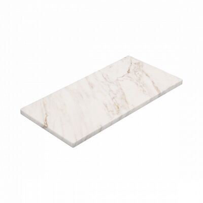 Plateau en marbre rectangle M marbre blanc 15x30cm