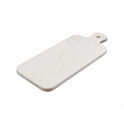 Marble tray with handle white marble 40x17cm
