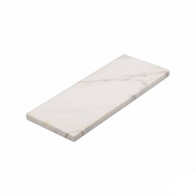 Marble tray rectangle S white marble 10x25cm