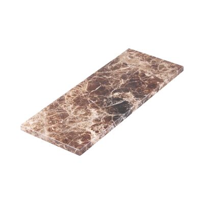 Marble tray rectangle S brown marble 10x25cm