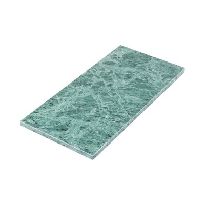 Marble tray rectangle M green marble 15x30cm