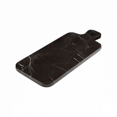 Marble tray with handle black marble - 40x17cm