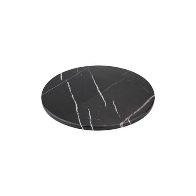Marble tray round Ø30cm black
