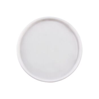 Plateau en marbre rond avec rebord Ø30cm blanc 3