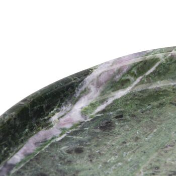 Plateau en marbre rond avec rebord Ø30cm vert 2