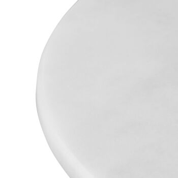 Plateau en marbre rond Ø30cm blanc 2