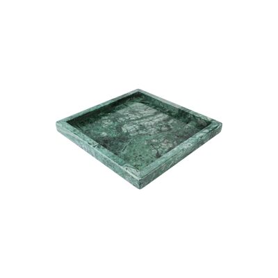 Marble tray 30x30cm green