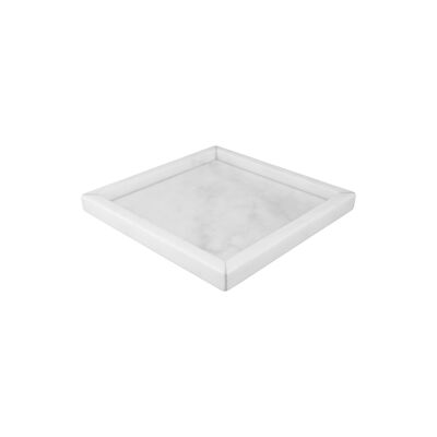 Marble tray 30x30cm white