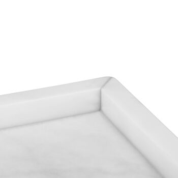 Plateau en marbre 30x30cm blanc 2