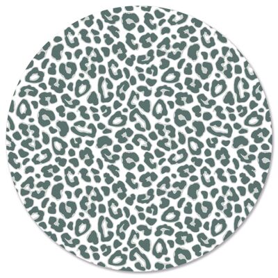 Cerchio da parete leopardato verde - Ø 40 cm - Forex