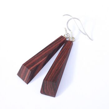 Paire de Boucles d'oreilles en bois de violette 5